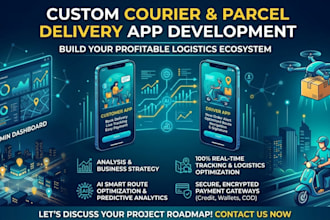 build custom parcel and courier delivery app for your businesses with tracking
