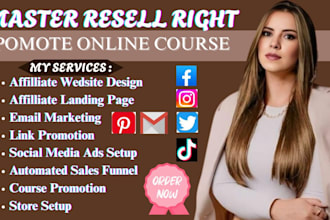 do master resell rights, affiliate course promotion, email marketing for passive