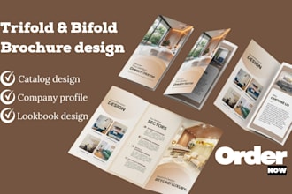 design professional product catalog, trifold and bifold brochure fashion