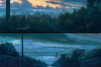 make a anime background