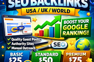 build high quality SEO backlinks guest posts