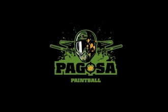 design paintball park logo for signage advertising etc