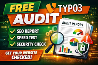 provide a detailed typo3 audit report with improvement plan