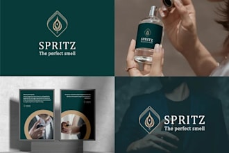 design feminine beauty fashion perfume fragrance logo