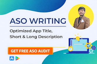 write aso optimized app title and description