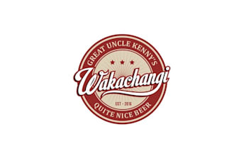 design monogram modern beer label logo