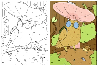 create cute cozy coloring book pages