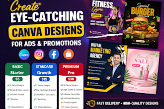 create eye catching canva designs for ads and promotions