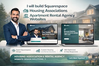 build squarespace housing associations website apartment rental agency website