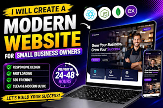 create a modern website for small business owners