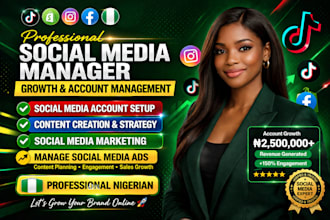 be your social media manager social media post  social media marketing manager