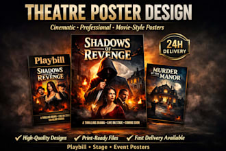design cinematic theatre poster, movie poster and playbill design