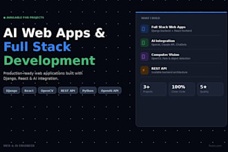 build ai web application using django and react