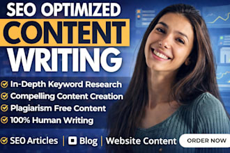 do SEO article writing, blog post writing or content writing