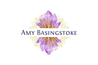 design a beautiful watercolor crystal jewelry logo