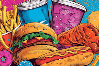food pop art of your food pop art