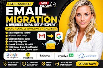 email migration gmail, google workspace mailchimp, flodesk, mailerlite, micro365