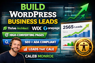 build wordpress thrive architect business leads onepage ada compliant n8n ai fix