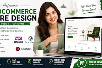 design a wordpress ecommerce store and elementor online shop