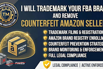 register amazon fba trademark and remove hijackers and counterfeit sellers