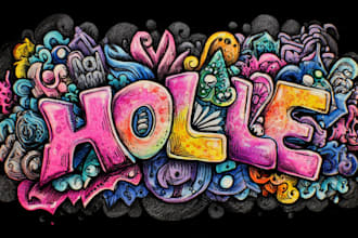 draw custom logo graffiti or doodle art