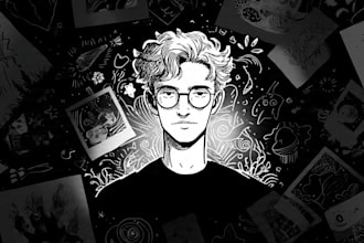 make simple doodle art profile pictures