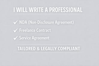 write a professional nda, freelance contract or service agreement