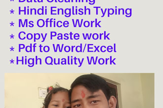 clean, format, merge, spilt excel data and typist