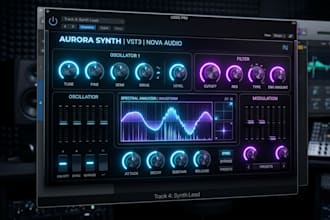 build custom vst audio plugin, eq, compressor, reverb, vst3 au, synth for daw