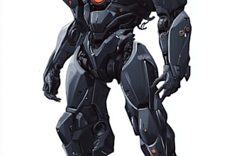 make anime style mecha robot illustrations