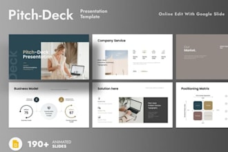 design powerpoint presentation investor deck sales pitch deck google slide canva