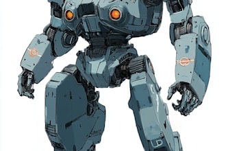 draw anime style mecha robot illustrations