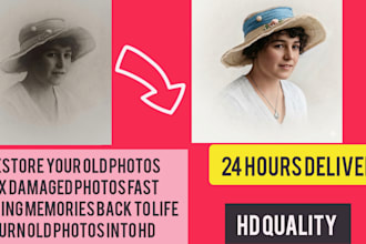 restore old photos, fix damage, colorize and enhance your images professionally