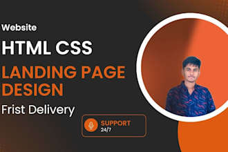 html css website responsive web landing page  customize page