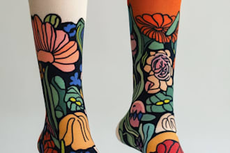design custom and unique socks design