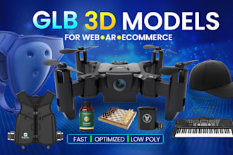 create optimized glb 3d product models for web and ar