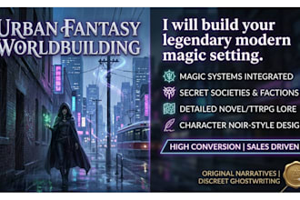 write urban fantasy worldbuilding for novel, dnd, ttrpg, lore setting
