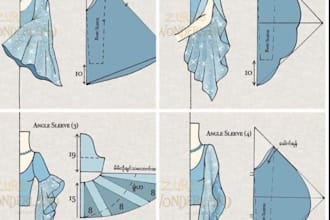 make digital clothing sewing patterns, pattern grading