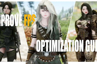 optimize and mod skyrim, fallout or cyberpunk for smooth stable gameplay