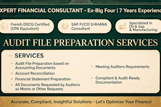 prepare the audit file for legal or contractual auditors