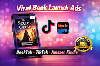 craft eye catching booktok cover, tiktok launch ads, amazon kindle ebook promos