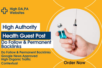 do a health and fitness guest post with authority health backlinks