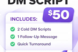 write high converting cold dm scripts for your business