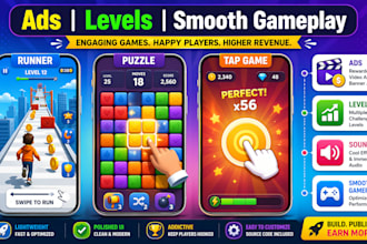 develop fun and addictive hyper casual mobile games for android and ios