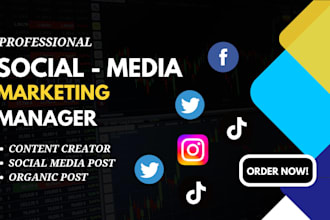 be your social media manager social media post and social media marketing