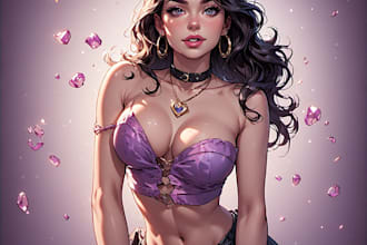 draw a pin up girl and pin up girl illustration