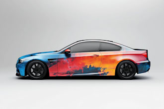draw car wrap, van wrap design vehicle wrap