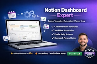 setup notion dashboard template workspace automation planner consultant