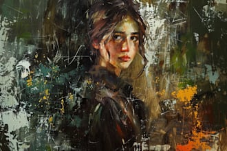 draw or paint artistic portrait of you