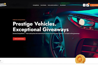 raffle website raffle competition website giveaway website event ticket website